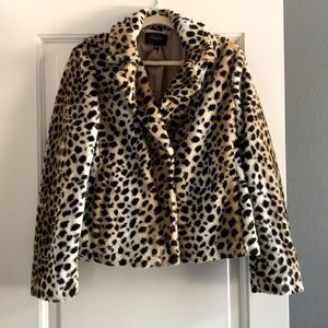 Leopard print soft jacket. Perfect for a cool evening.